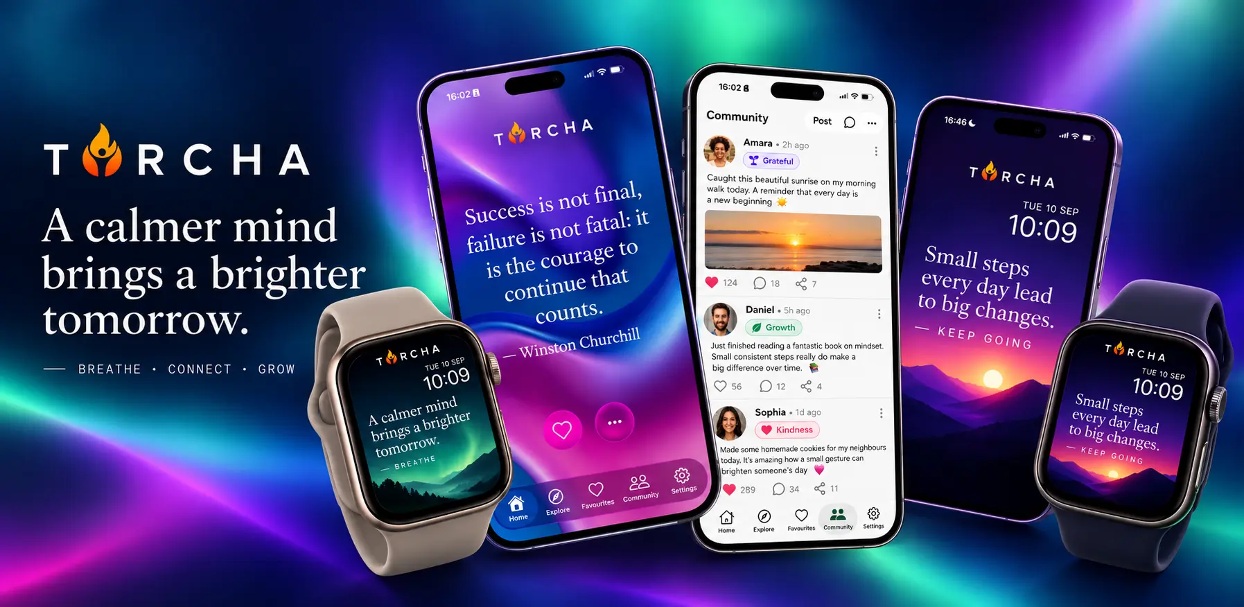 Torcha app on iPhone and Apple Watch